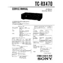 Sony TC-RX470 Service Manual