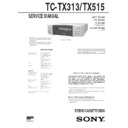 Sony TC-TX313, TC-TX515 Service Manual