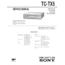 Sony TC-TX5 Service Manual