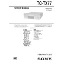 Sony TC-TX77, TC-TX770 Service Manual