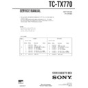 Sony TC-TX770 Service Manual