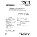 Sony TC-W170 Service Manual