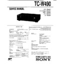 Sony TC-W435, TC-W490 Service Manual