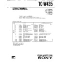 Sony TC-W435 Service Manual