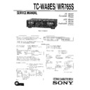 Sony TC-WA8ES, TC-WR765S Service Manual