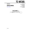 Sony TC-WE305 Service Manual