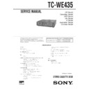 Sony TC-WE435 Service Manual