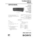 Sony TC-WE625, TC-WE725, TC-WE825S, TC-WE835S Service Manual