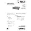 Sony TC-WE635 Service Manual