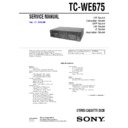 Sony TC-WE675 (serv.man2) Service Manual