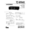 Sony TC-WR445, TC-WR465 Service Manual