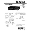 Sony TC-WR535 Service Manual