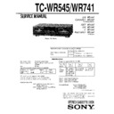 Sony TC-WR545, TC-WR741 Service Manual