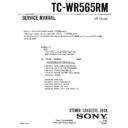 Sony TC-WR565RM Service Manual