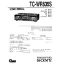 Sony TC-WR635S Service Manual