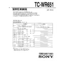 Sony TC-WR651 Service Manual