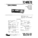 Sony TC-WR670 Service Manual