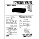 Sony TC-WR690, TC-WR790 Service Manual