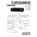 Sony TC-WR745S, TC-WR801ES Service Manual
