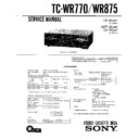 Sony TC-WR770, TC-WR875 Service Manual