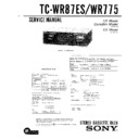 Sony TC-WR775, TC-WR87ES Service Manual