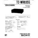 Sony TC-WR835S Service Manual