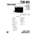 Sony TCM-80V Service Manual