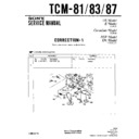tcm-81, tcm-83, tcm-87 service manual
