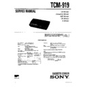 Sony TCM-919 Service Manual