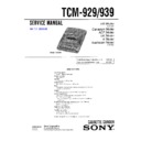 Sony TCM-929, TCM-939 (serv.man2) Service Manual