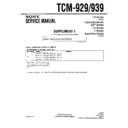 Sony TCM-929, TCM-939 (serv.man3) Service Manual