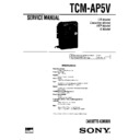Sony TCM-AP5V (serv.man2) Service Manual