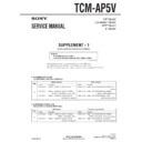 Sony TCM-AP5V (serv.man3) Service Manual