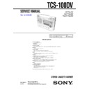 Sony TCS-100DV Service Manual