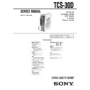 Sony TCS-30D Service Manual
