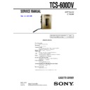 Sony TCS-600DV Service Manual