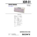 xdr-s1 service manual