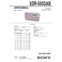 Sony XDR-S55DAB Service Manual