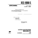 Sony XEC-1000S Service Manual