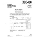 Sony XEC-700 (serv.man3) Service Manual