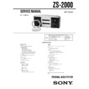 Sony ZS-2000 Service Manual