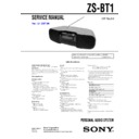 Sony ZS-BT1 Service Manual
