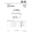 Sony ZS-D5 (serv.man2) Service Manual