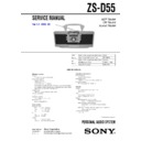 Sony ZS-D55 Service Manual