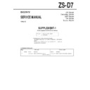 Sony ZS-D7 (serv.man2) Service Manual