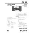Sony ZS-D7 Service Manual