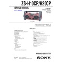 Sony ZS-H10CP, ZS-H20CP Service Manual