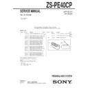 Sony ZS-PE40CP Service Manual