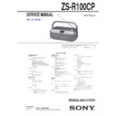 Sony ZS-R100CP Service Manual