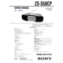 Sony ZS-S50CP Service Manual